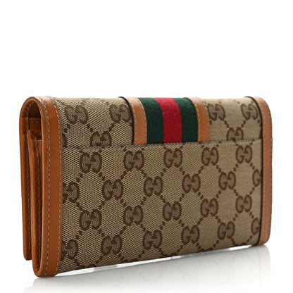 Gucci Monogram Vintage Web Continental Wallet Tobacco 3 of 9