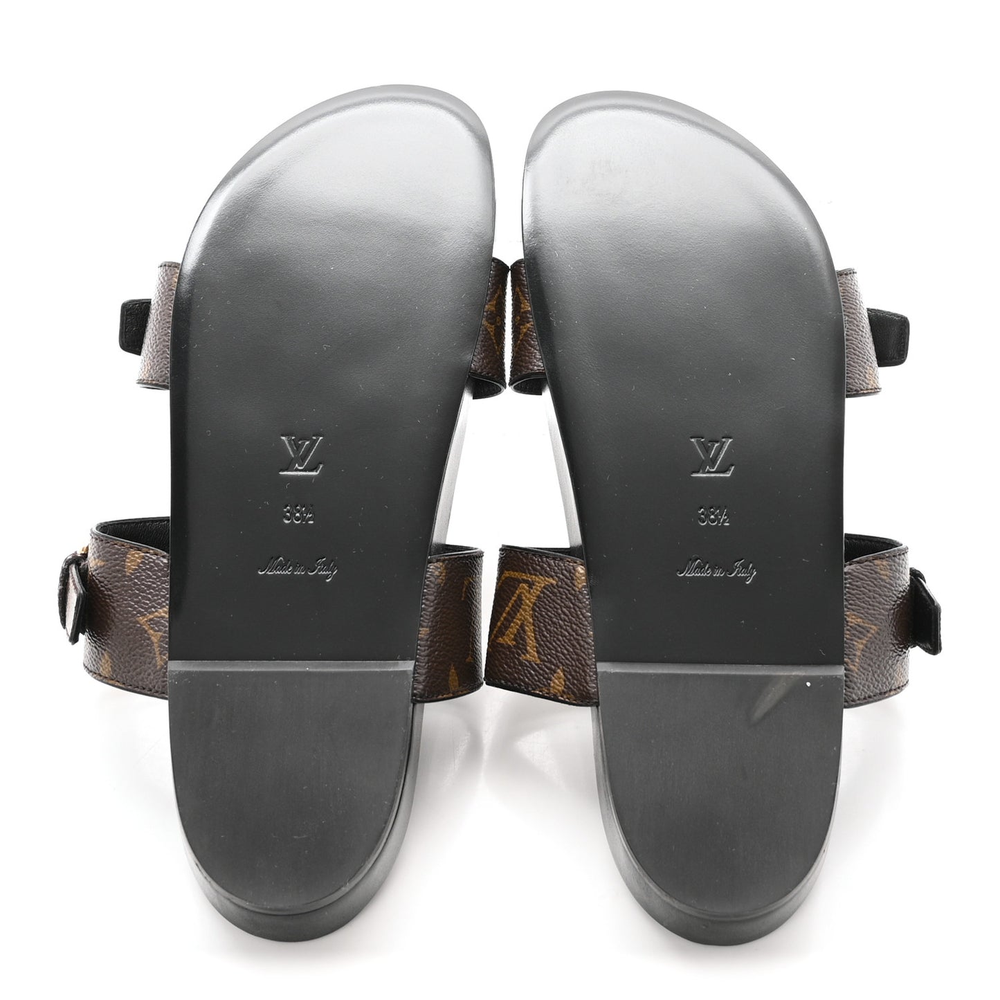 Monogram Bom Dia Mule Sandals 38.5 Black