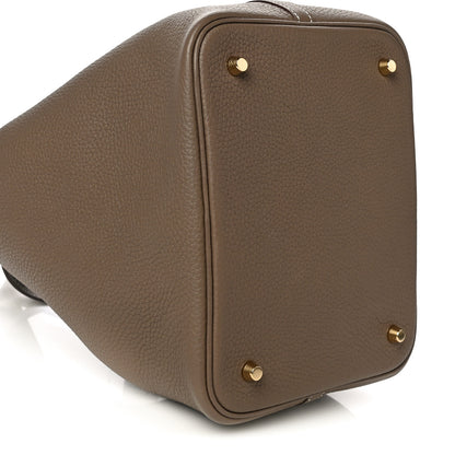 Hermes Taurillon Clemence Picotin Lock 22 MM Etoupe 8 of 10