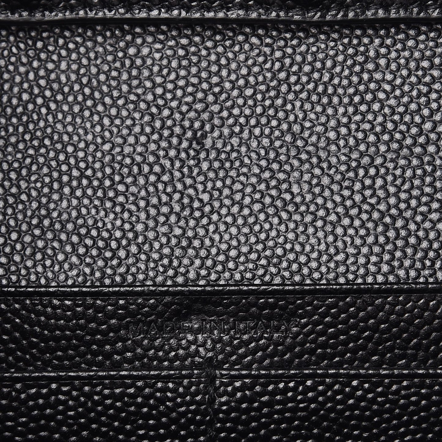 Grain De Poudre Matelasse Chevron Monogram Chain Wallet Black