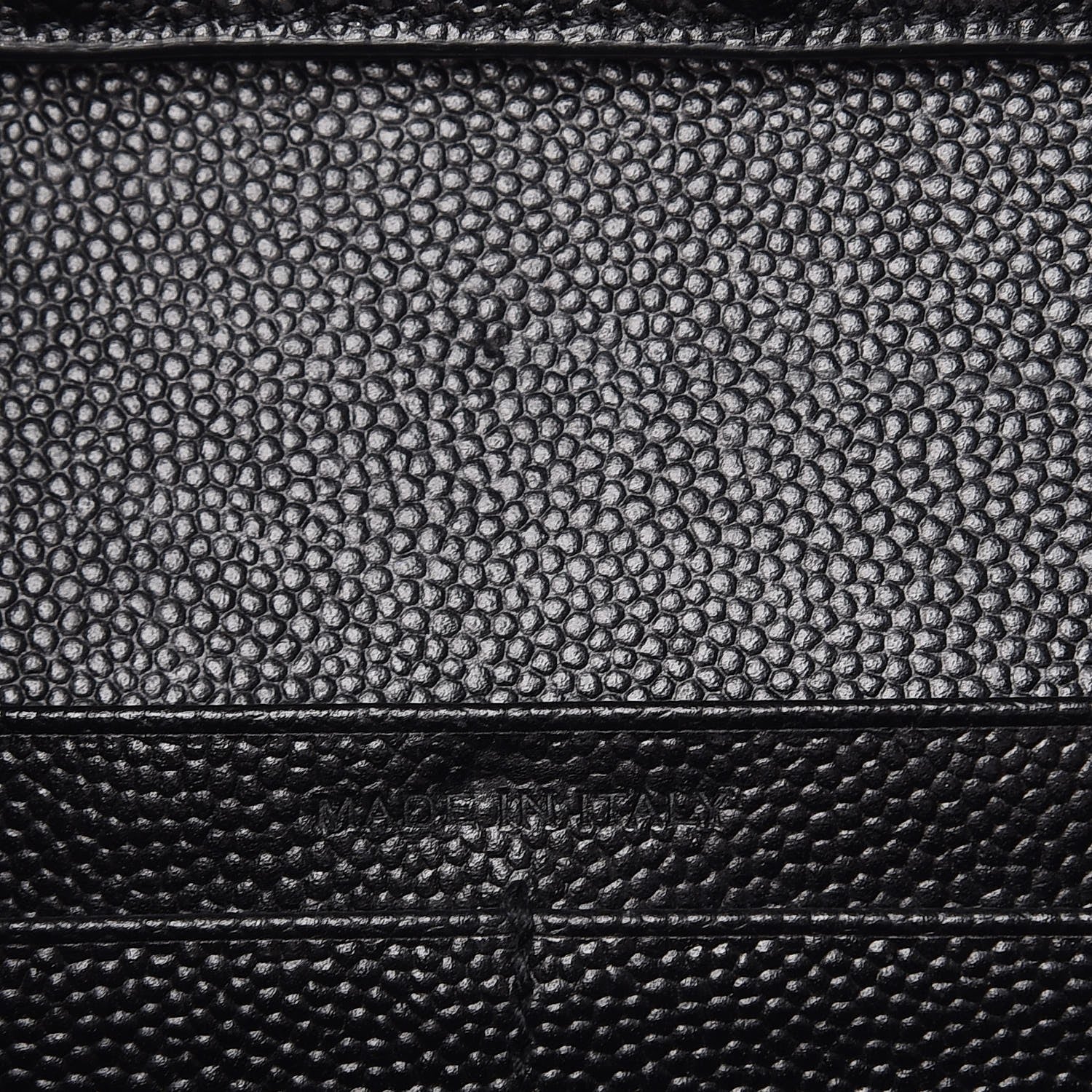 Saint Laurent Grain De Poudre Matelasse Chevron Monogram Chain Wallet Black 7 of 8
