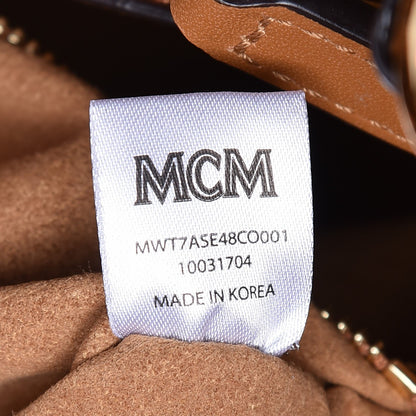 MCM Visetos Large Essential Tote Cognac 7 of 11