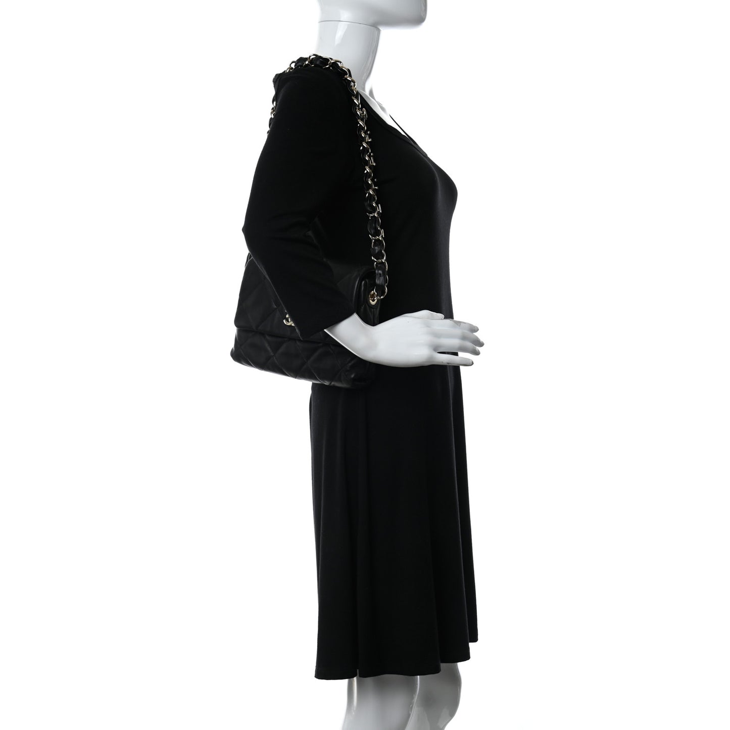 Lambskin Quilted On The Shoulder Flap Black