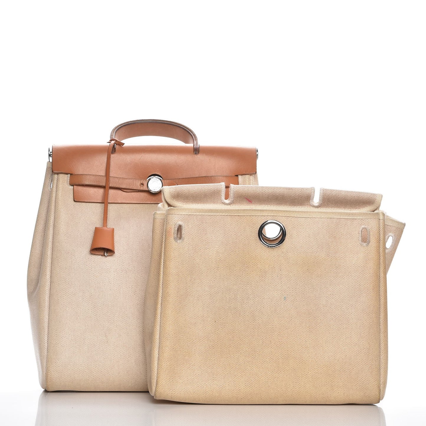 Toile Vache Calfskin Herbag 30 PM Backpack Natural