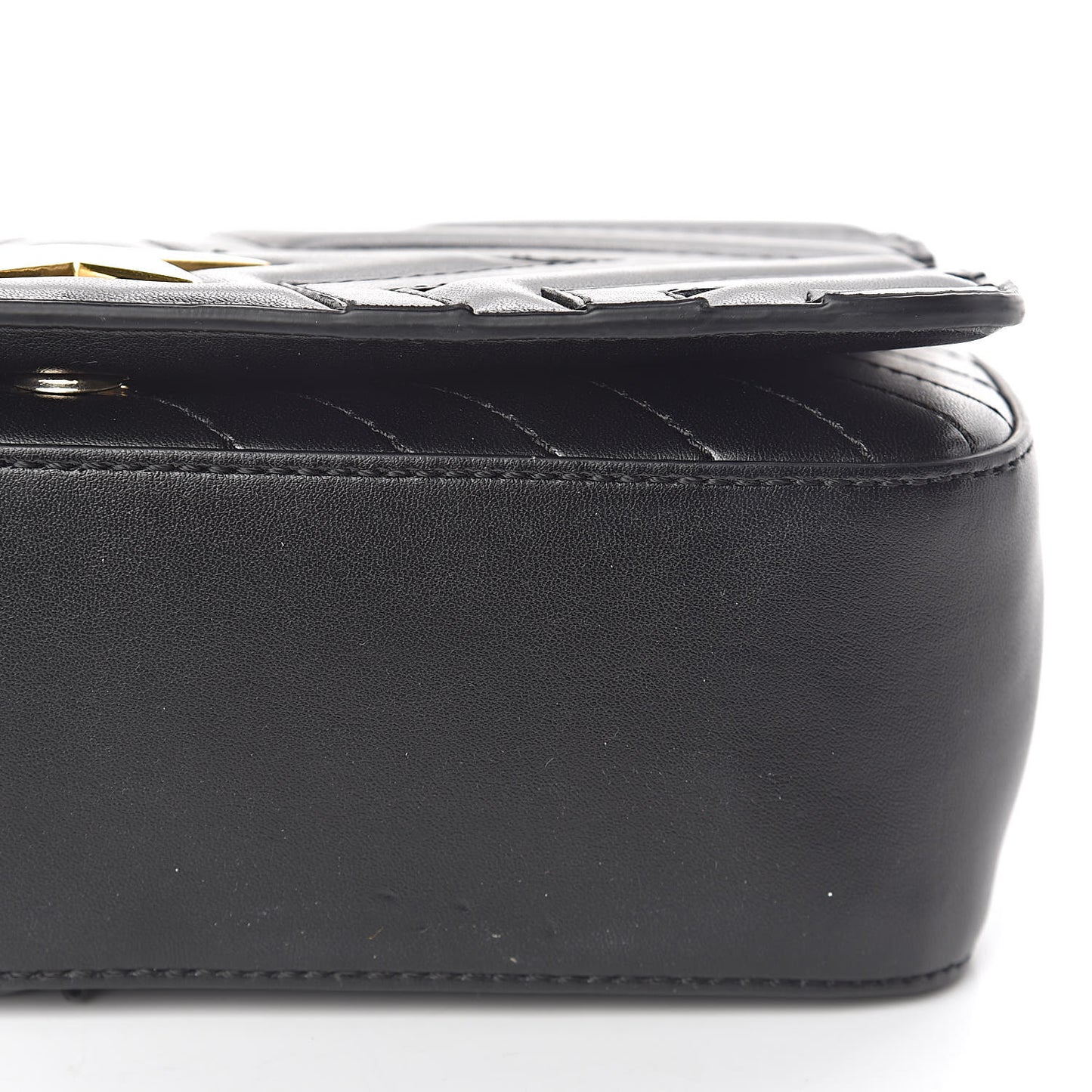 Alter Nappa Star Medium Flap Shoulder Bag Black