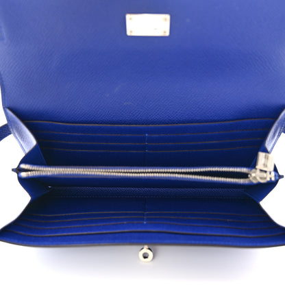 Hermes Epsom Kelly Longue Wallet Bleu Electrique 5 of 10