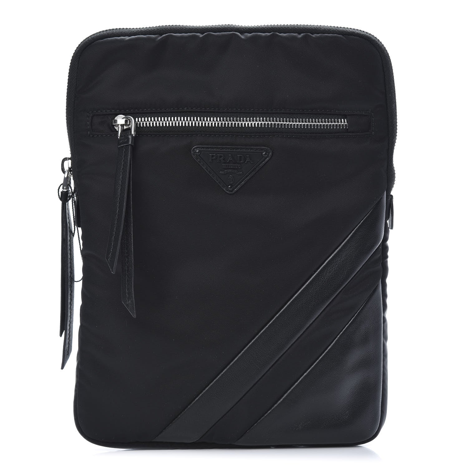Prada Tessuto Nylon Nappa Pouch Black 1 of 9