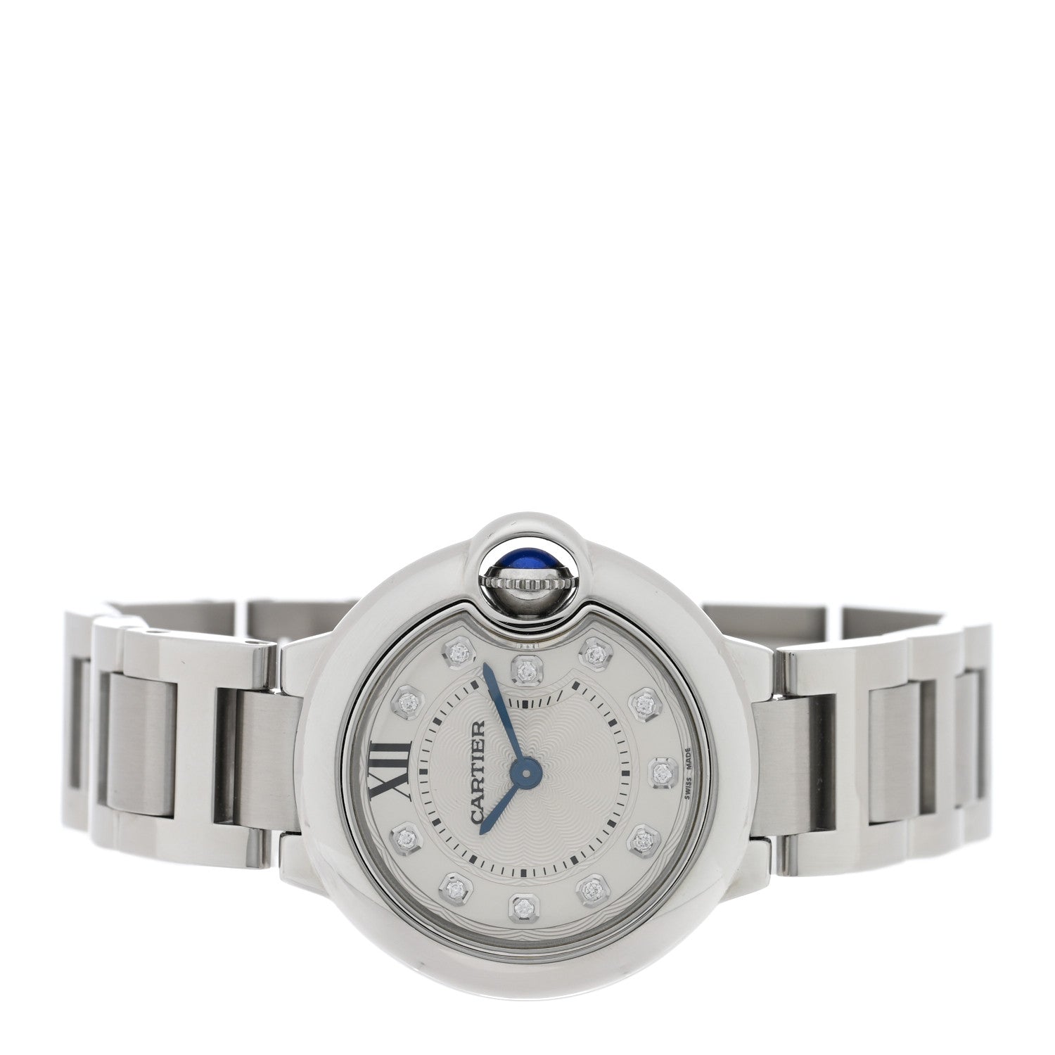 Cartier Stainless Steel Diamond 28mm Ballon Bleu De Cartier Quartz Watch 2 of 4