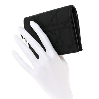 Christian Dior Ultra Matte Calfskin Small Lady Dior Flap Card Holder Black 2 of 8