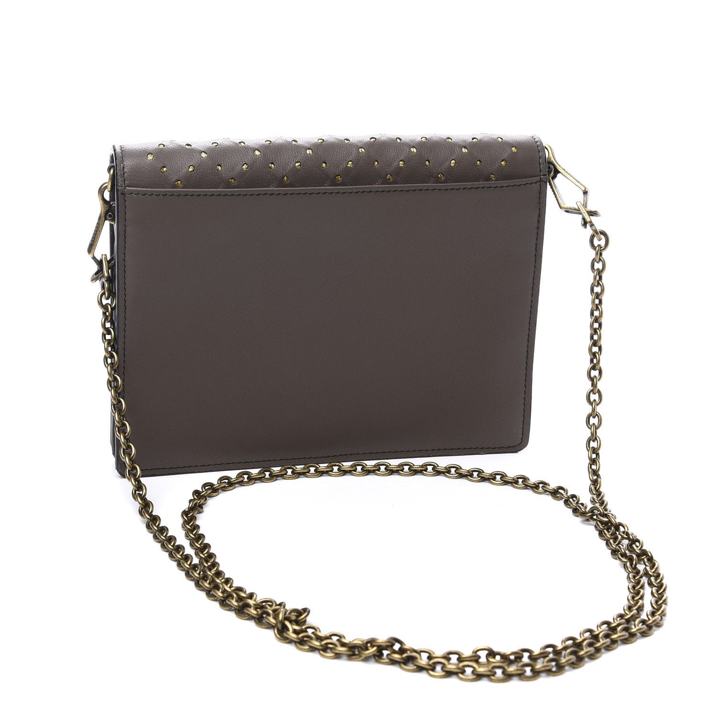 Nappa Studded Catena Chain Wallet New Steel