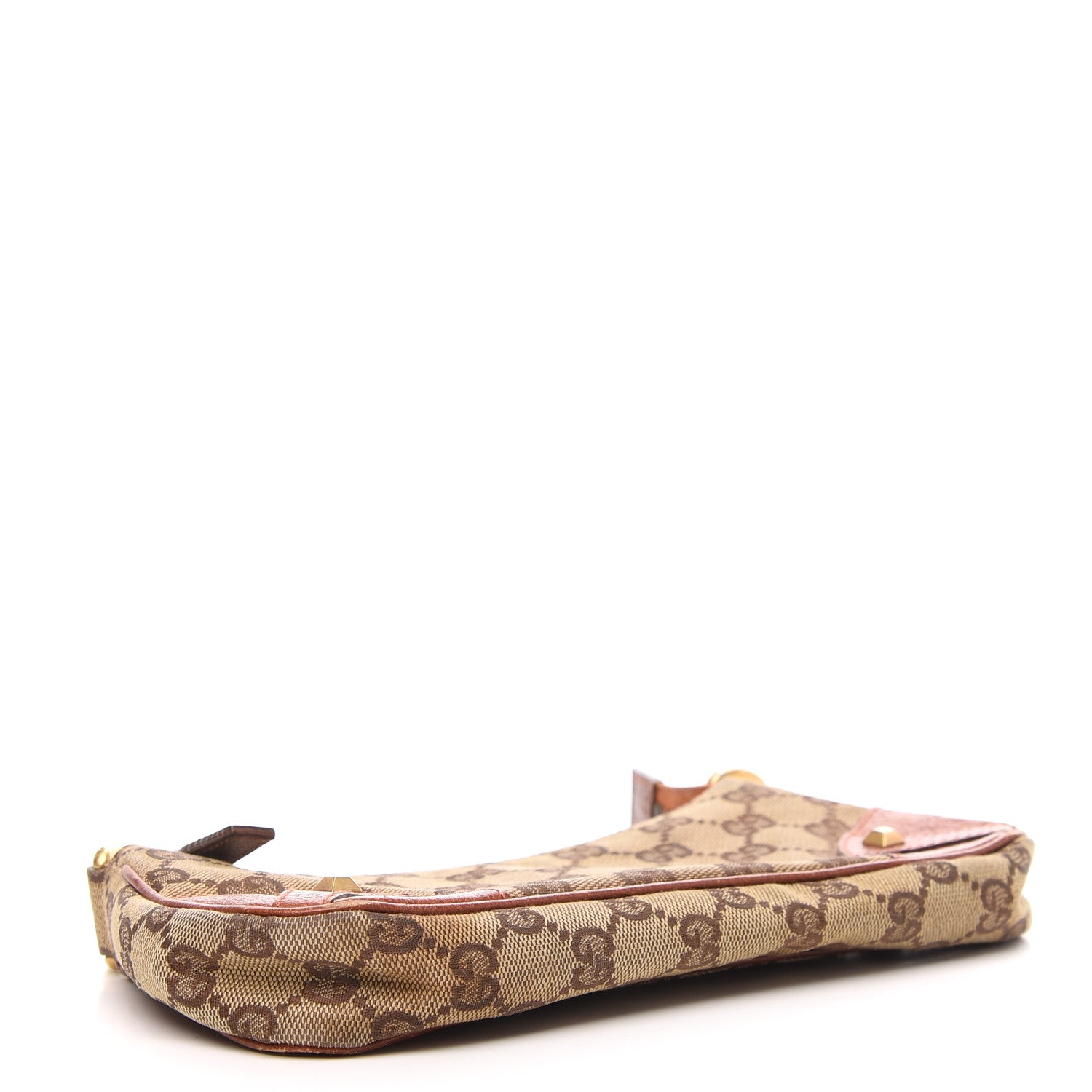 Gucci Monogram Horsebit Nail Chain Pochette Orange 4 of 9