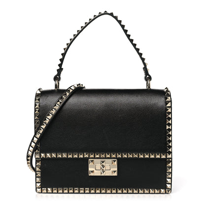 Valentino Garavani Buffalo Rockstud No Limit Top Handle Bag Black 1 of 10