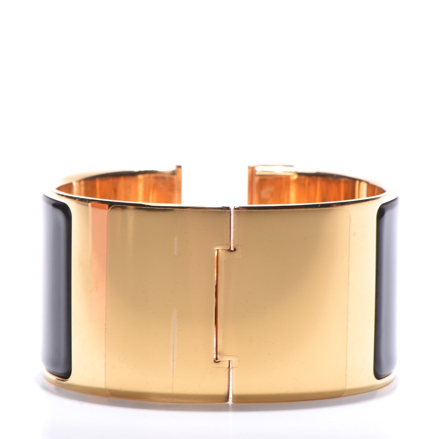 Hermes Enamel Extra Wide Clic Clac H Bracelet GM Black 3 of 8