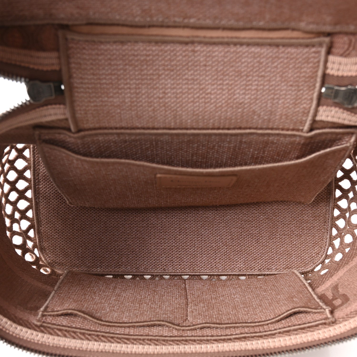 Christian Dior Mesh Embroidered Diortravel Vanity Case Clay 5 of 10
