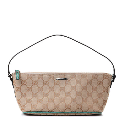 Gucci Monogram Boat Pochette Teal 1 of 4
