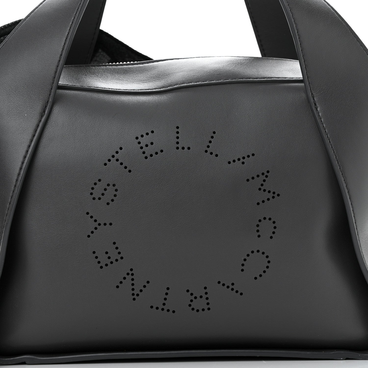 Stella McCartney Eco Alter Mat Medium Logo Perforated Tote Dark Grey 9 of 13