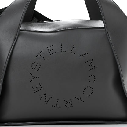 Stella McCartney Eco Alter Mat Medium Logo Perforated Tote Dark Grey 9 of 13