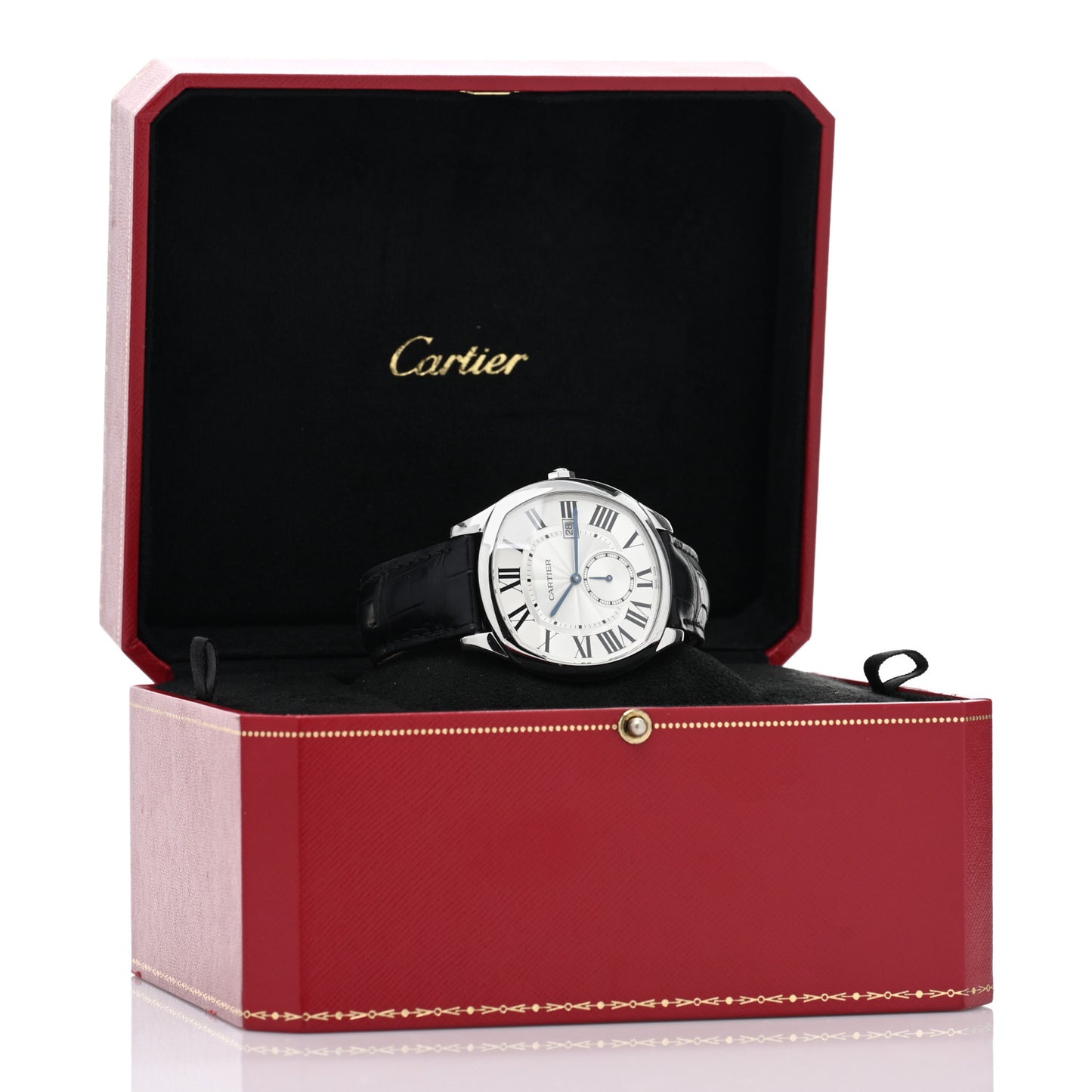 Stainless Steel Alligator 41mm Drive De Cartier Automatic Watch
