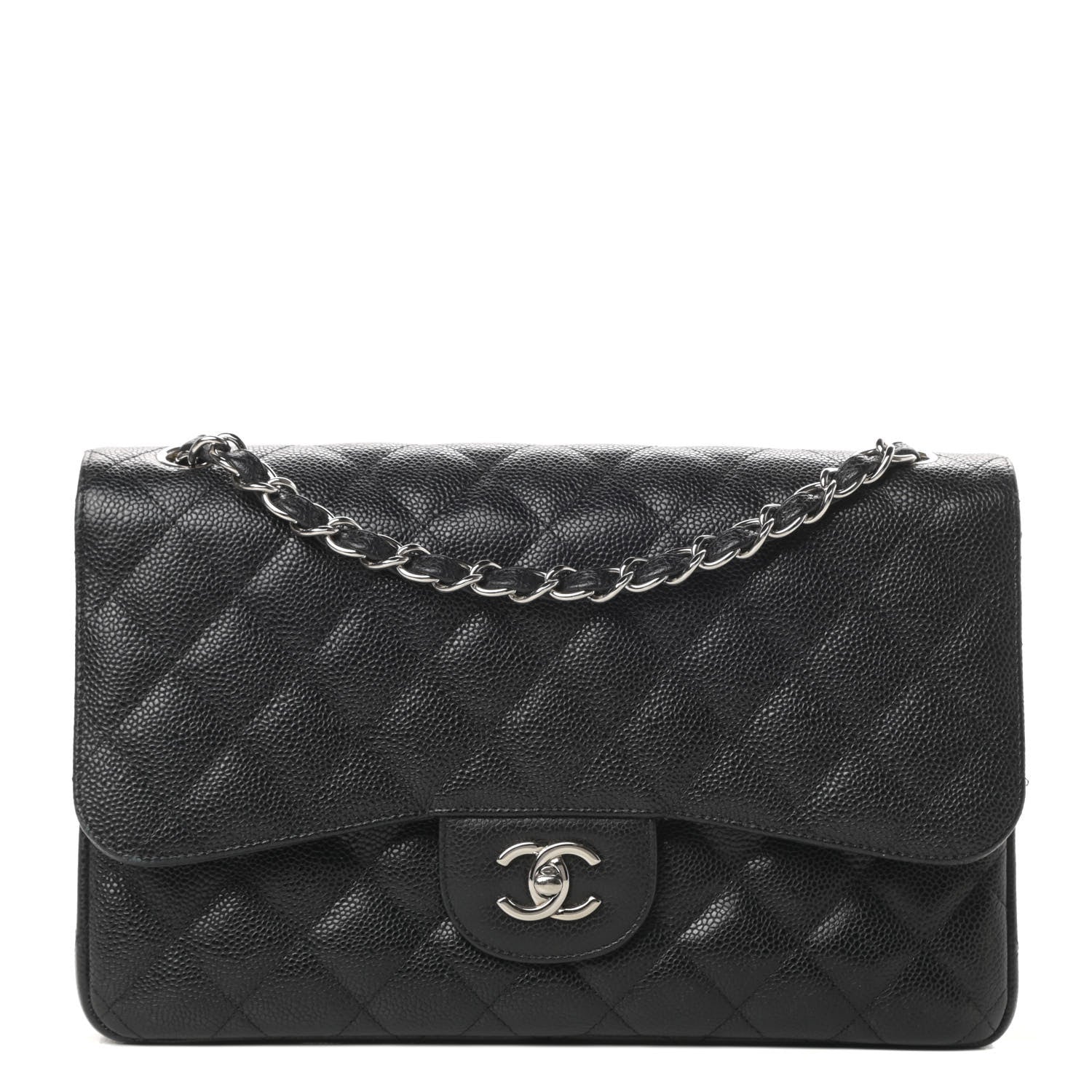 Chanel Caviar Quilted Jumbo Double Flap Black 1 of 12