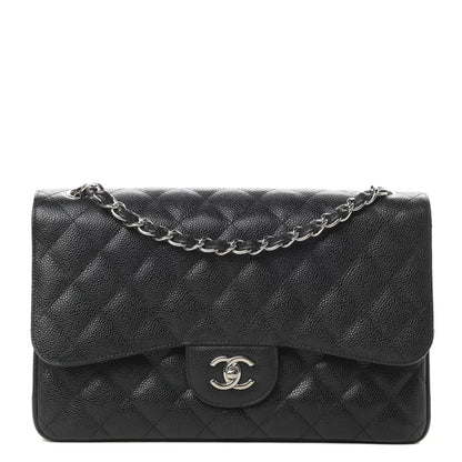 Chanel Caviar Quilted Jumbo Double Flap Black 1 of 12