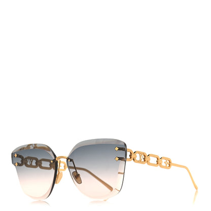 Louis Vuitton Metal Rimless LV Jewel Cat Eye Sunglasses Z1626U Gradient Blue 1 of 7