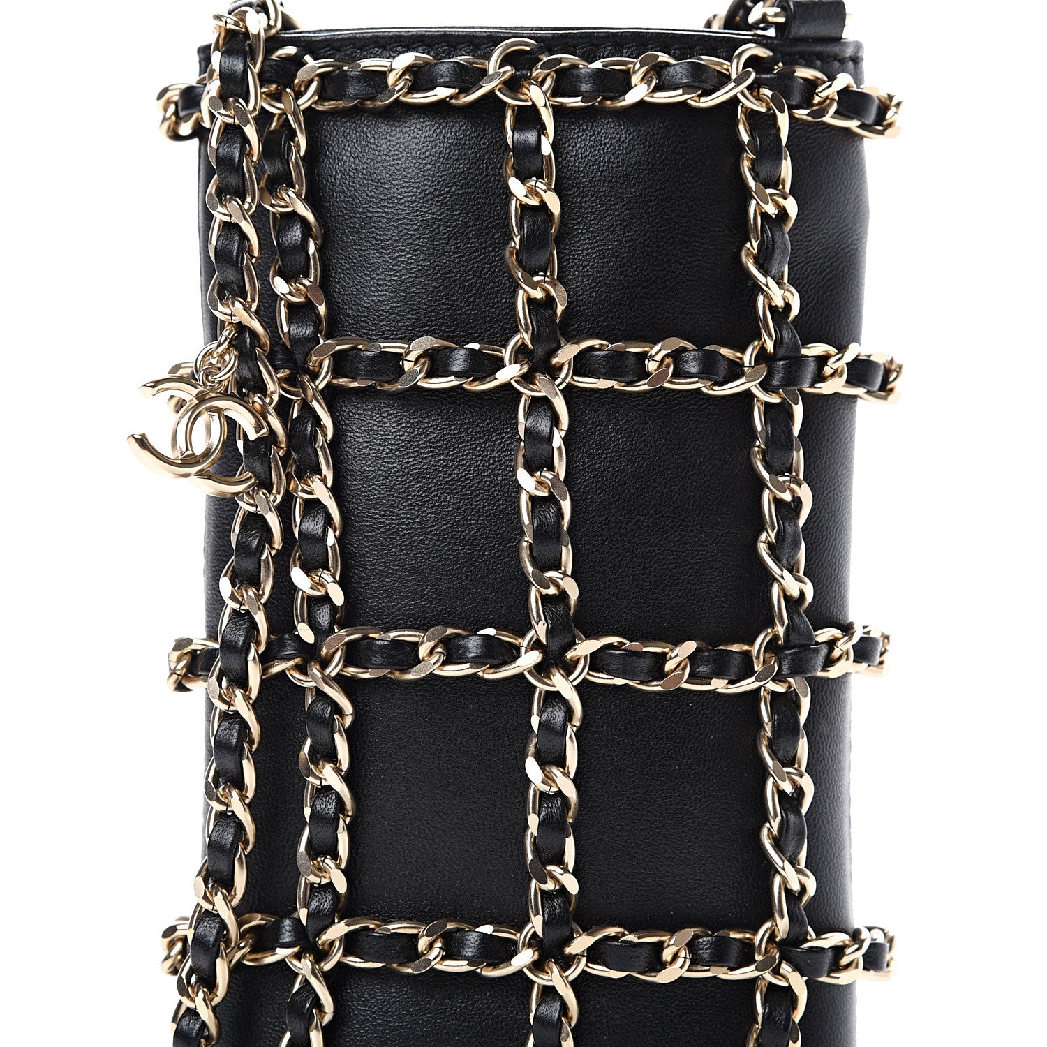 Chanel Lambskin Tech Me Out Clutch With Chain Black 8 of 10