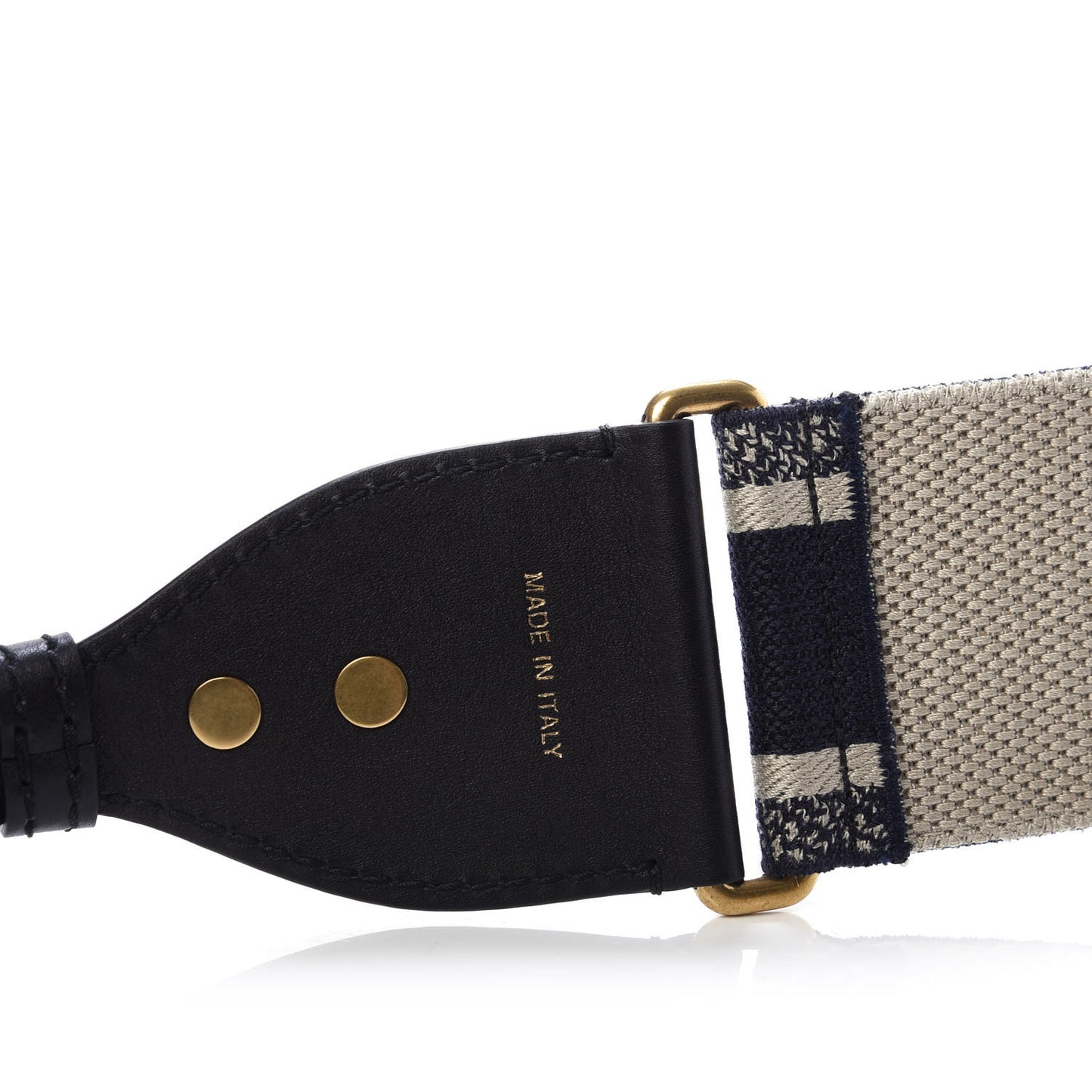Canvas Embroidered Shoulder Strap Blue