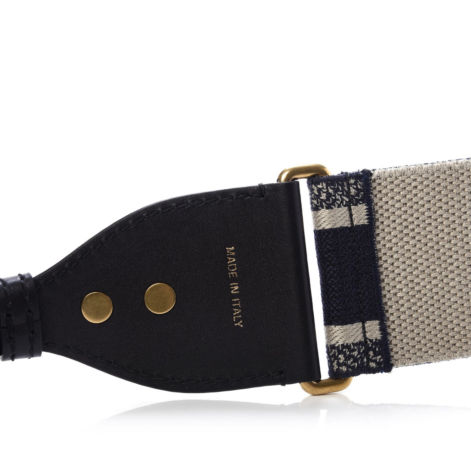Christian Dior Canvas Embroidered Shoulder Strap Blue 4 of 4