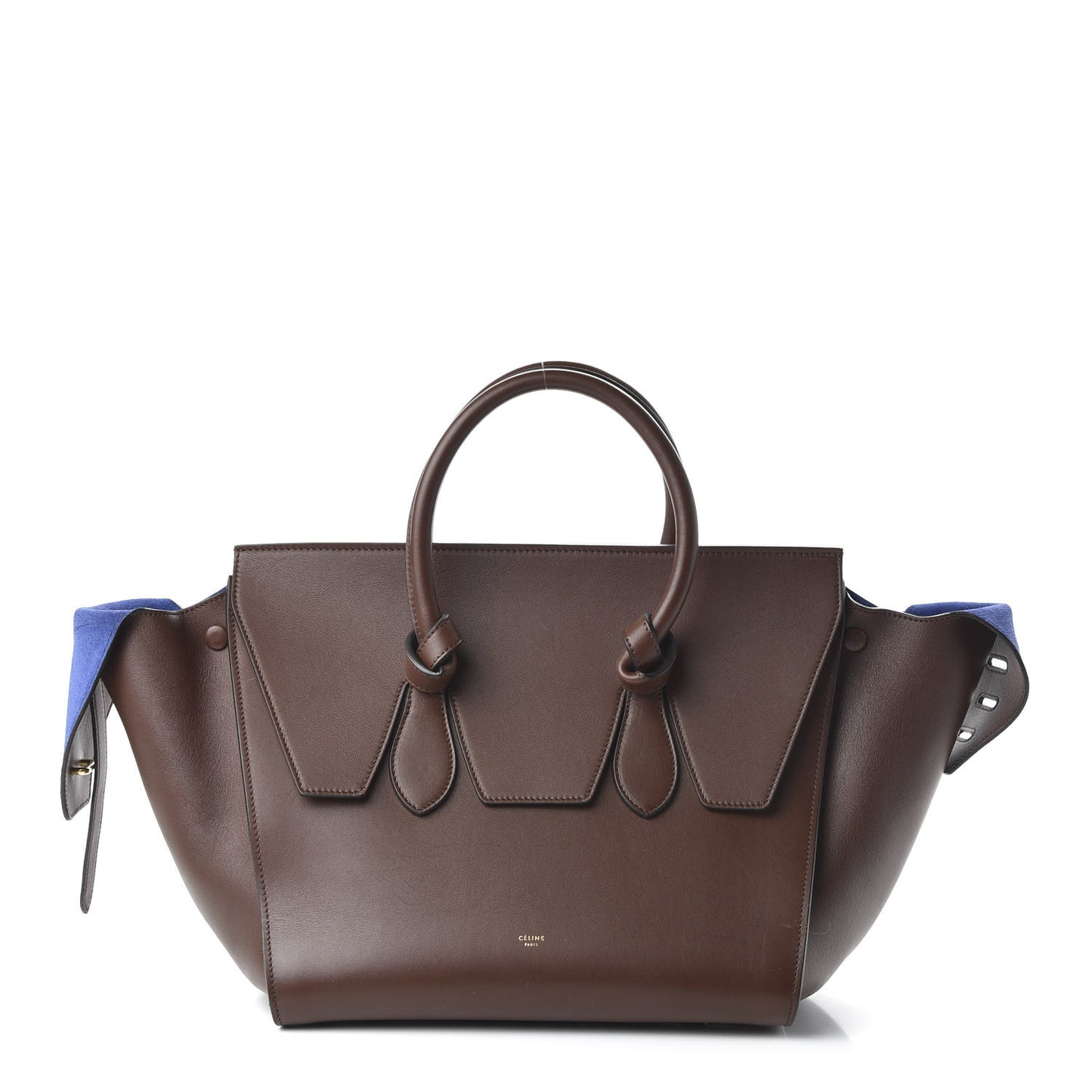 Natural Calfskin Small Tie Knot Tote Chocolate