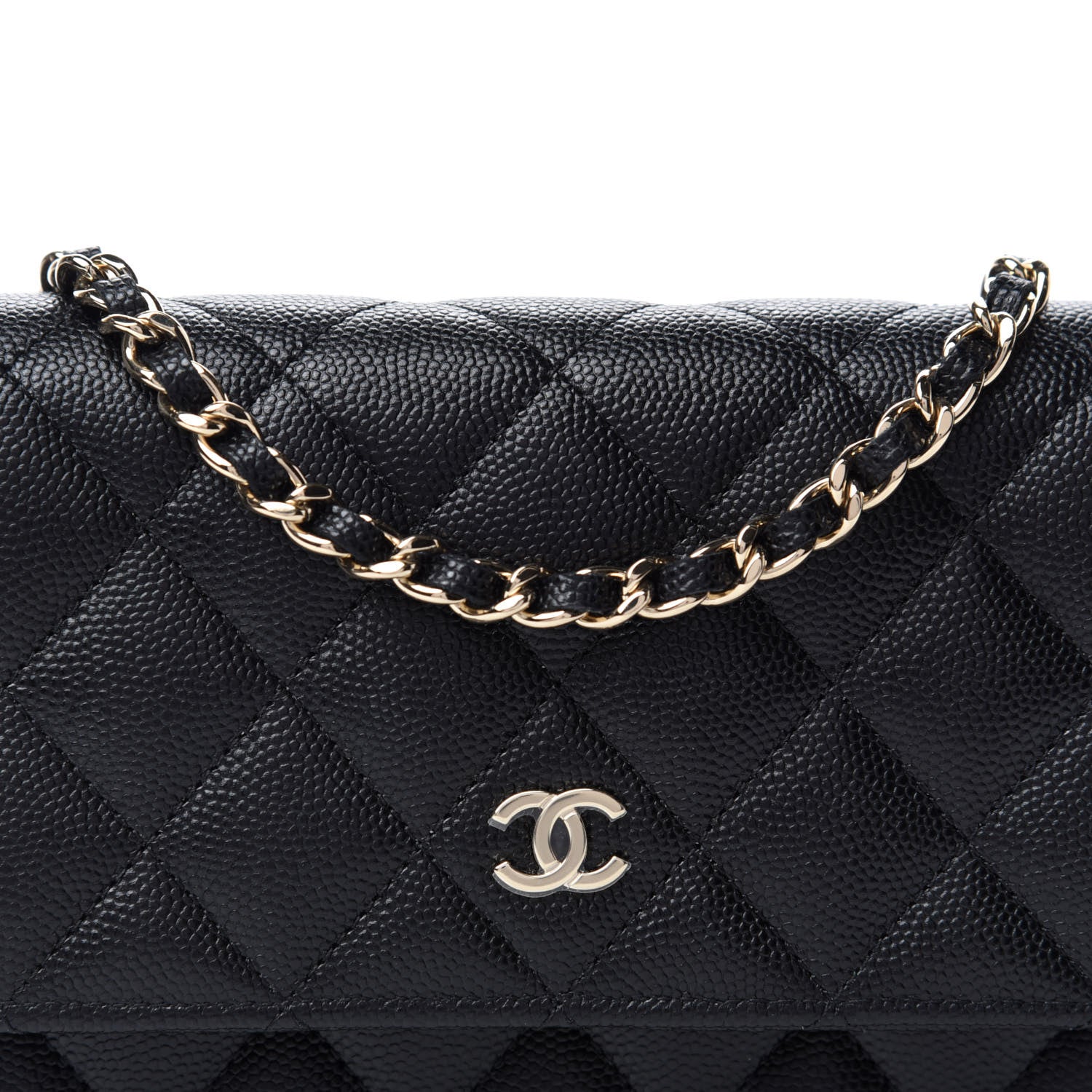 Chanel Caviar Quilted Mini Wallet On Chain WOC Black 10 of 11