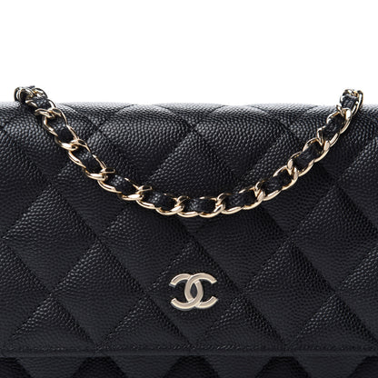 Chanel Caviar Quilted Mini Wallet On Chain WOC Black 10 of 11