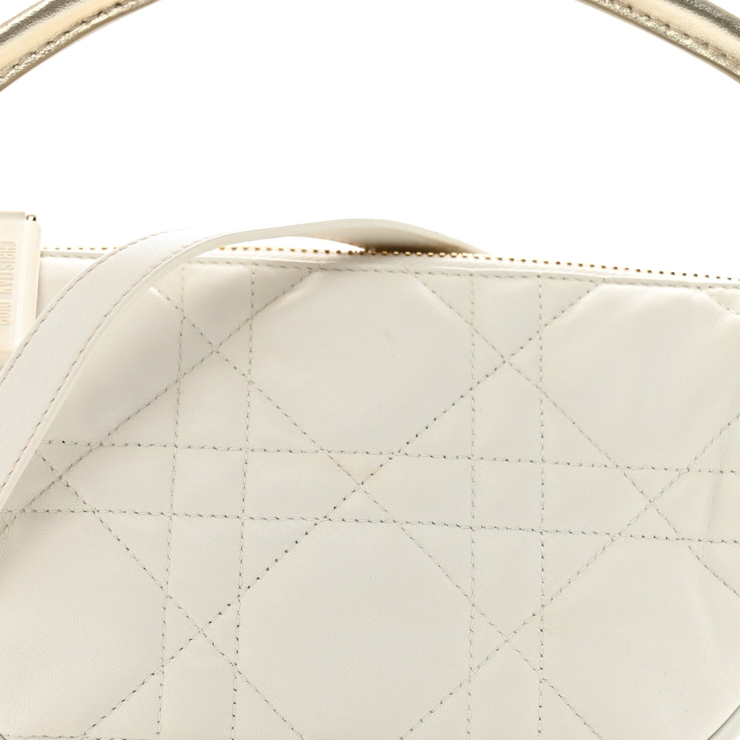 Christian Dior Lambskin Cannage Small Dior Vibe Hobo Bag Latte 10 of 15