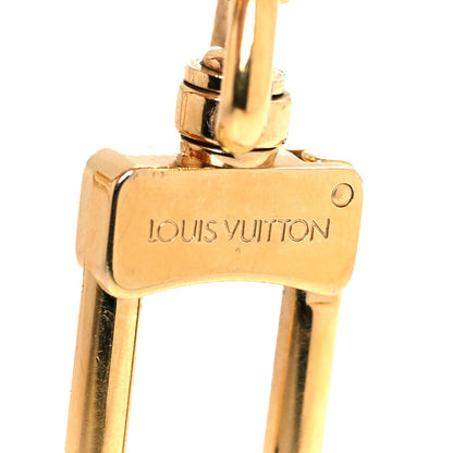 Louis Vuitton Brass Enamel Fleur De Monogram Bag Charm Chain Gold 3 of 4