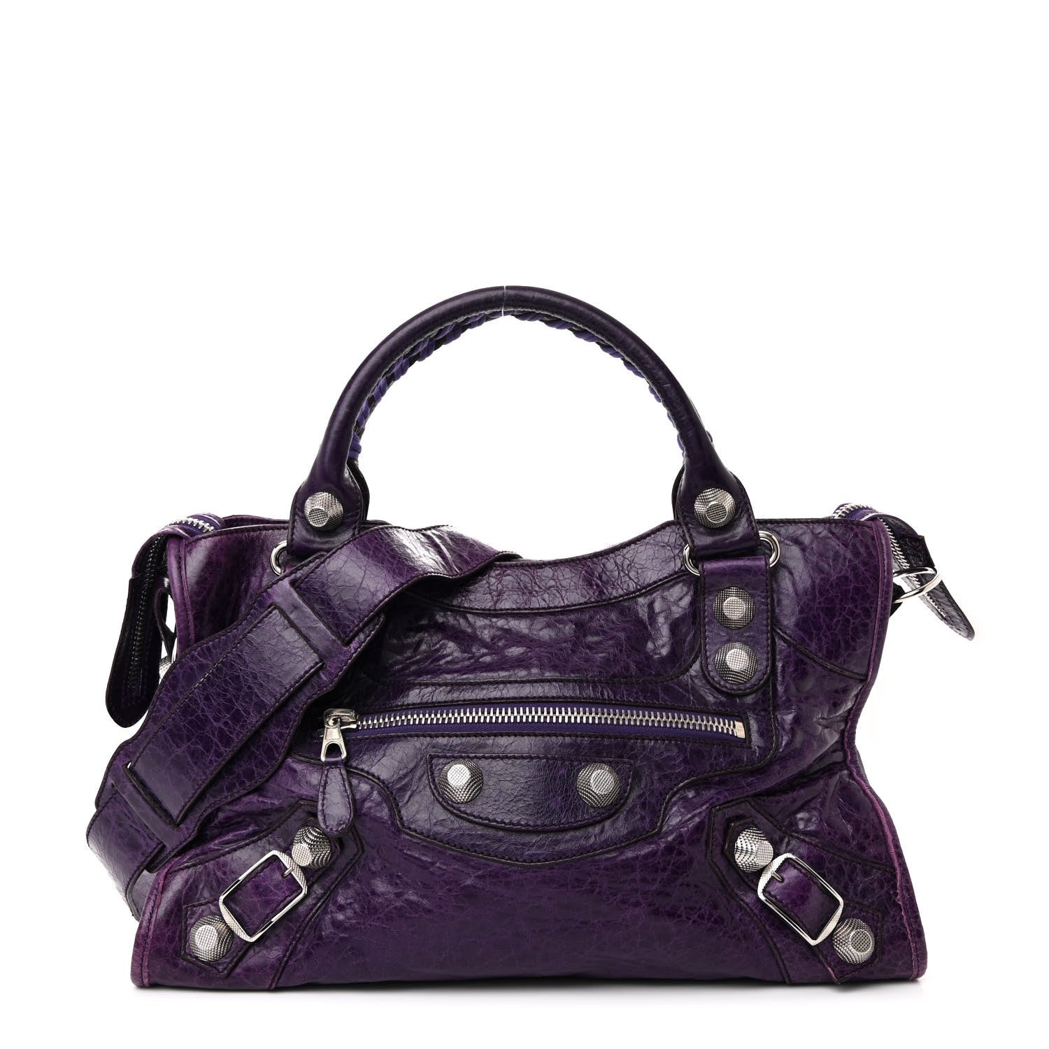 Balenciaga Agneau Giant 21 Silver Hardware City Raisin 1 of 12