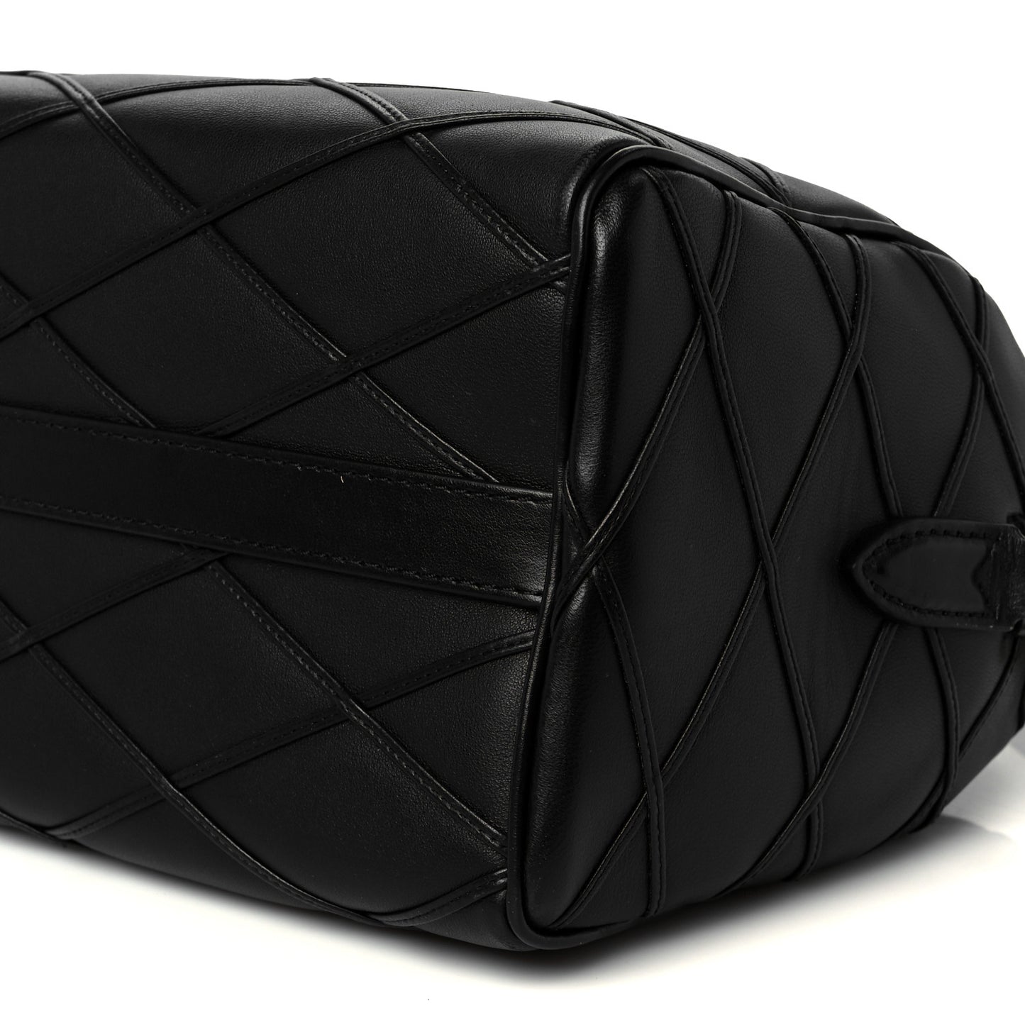 Lambskin Malletage Speedy Bandouliere 25 Black