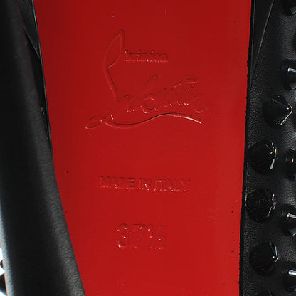 Christian Louboutin Calfskin Lady Peep Spikes VIP 150 Pumps 37.5 Black 6 of 6