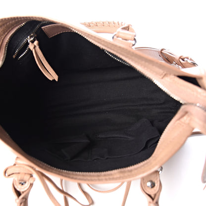 Balenciaga Shiny Goatskin Silver Metallic Edge Hardware S City Rose Des Sables 4 of 9