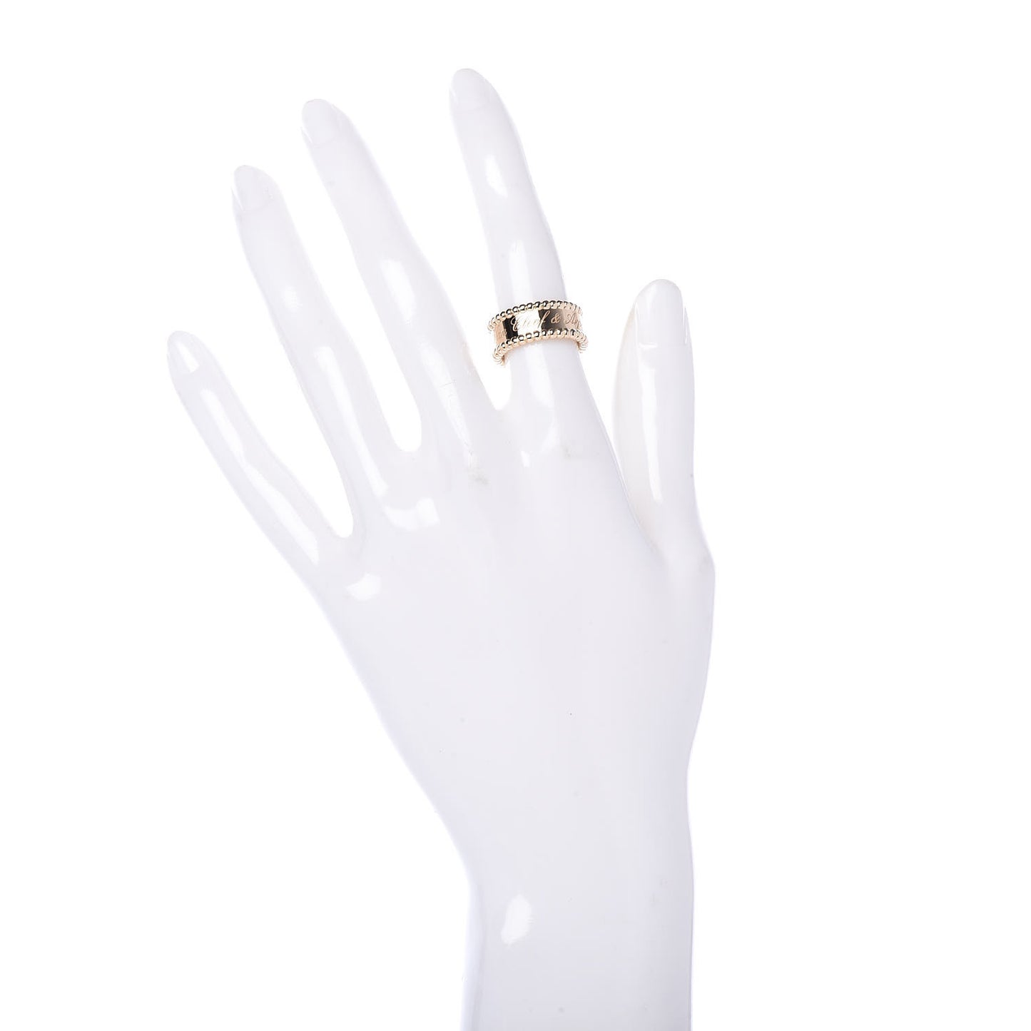 18K Yellow Gold Perlee Signature Ring 47 4.25