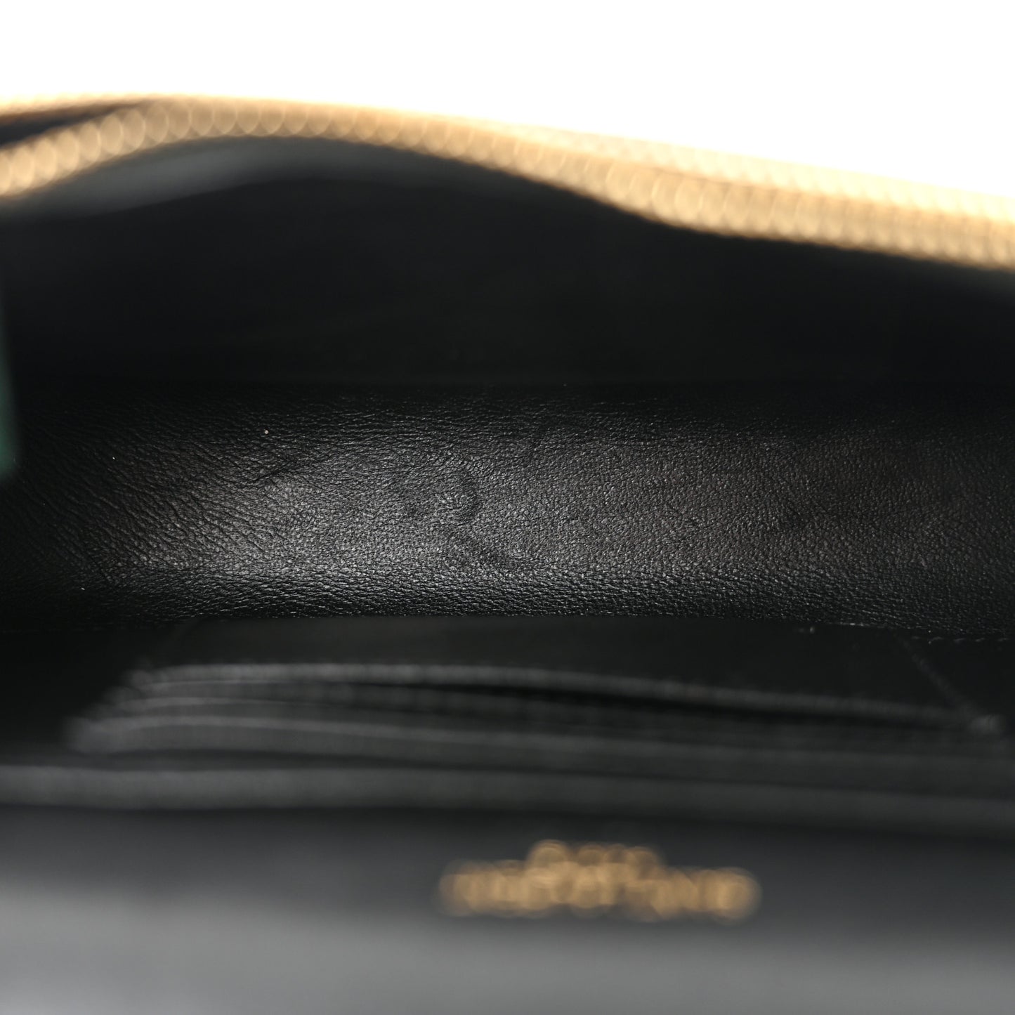 Calfskin Crocodile Embossed Monogram Kate Belt Bag  Dark Mint
