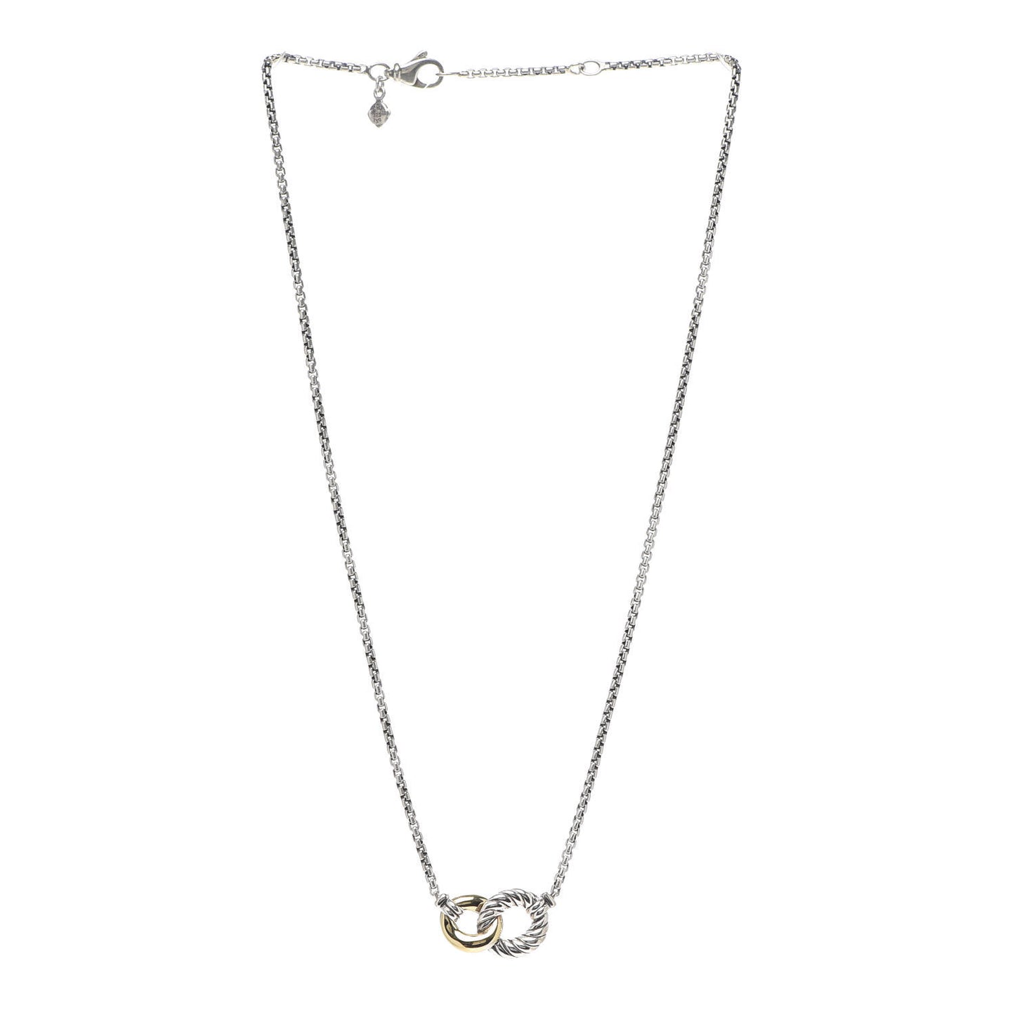 Sterling Silver 18K Yellow Gold Belmont Pendant Necklace