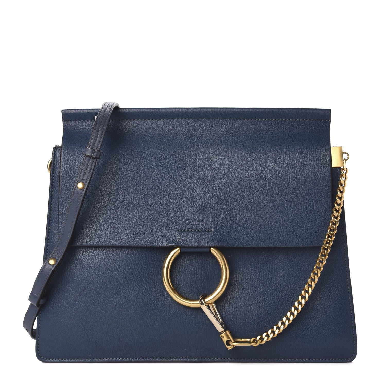 Chloe Calfskin Medium Faye Shoulder Bag Denim Blue 1 of 10