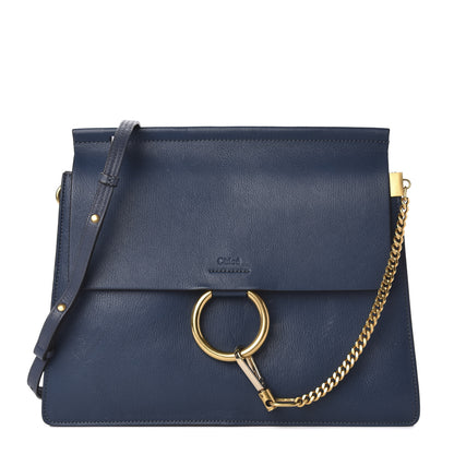 Chloe Calfskin Medium Faye Shoulder Bag Denim Blue 1 of 10