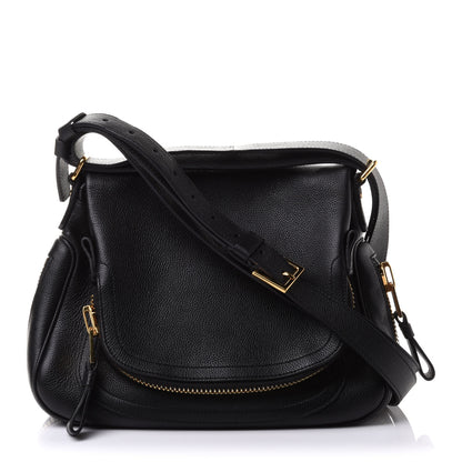 Tom Ford Grained Calfskin Medium Jennifer Crossbody Bag Black 1 of 10