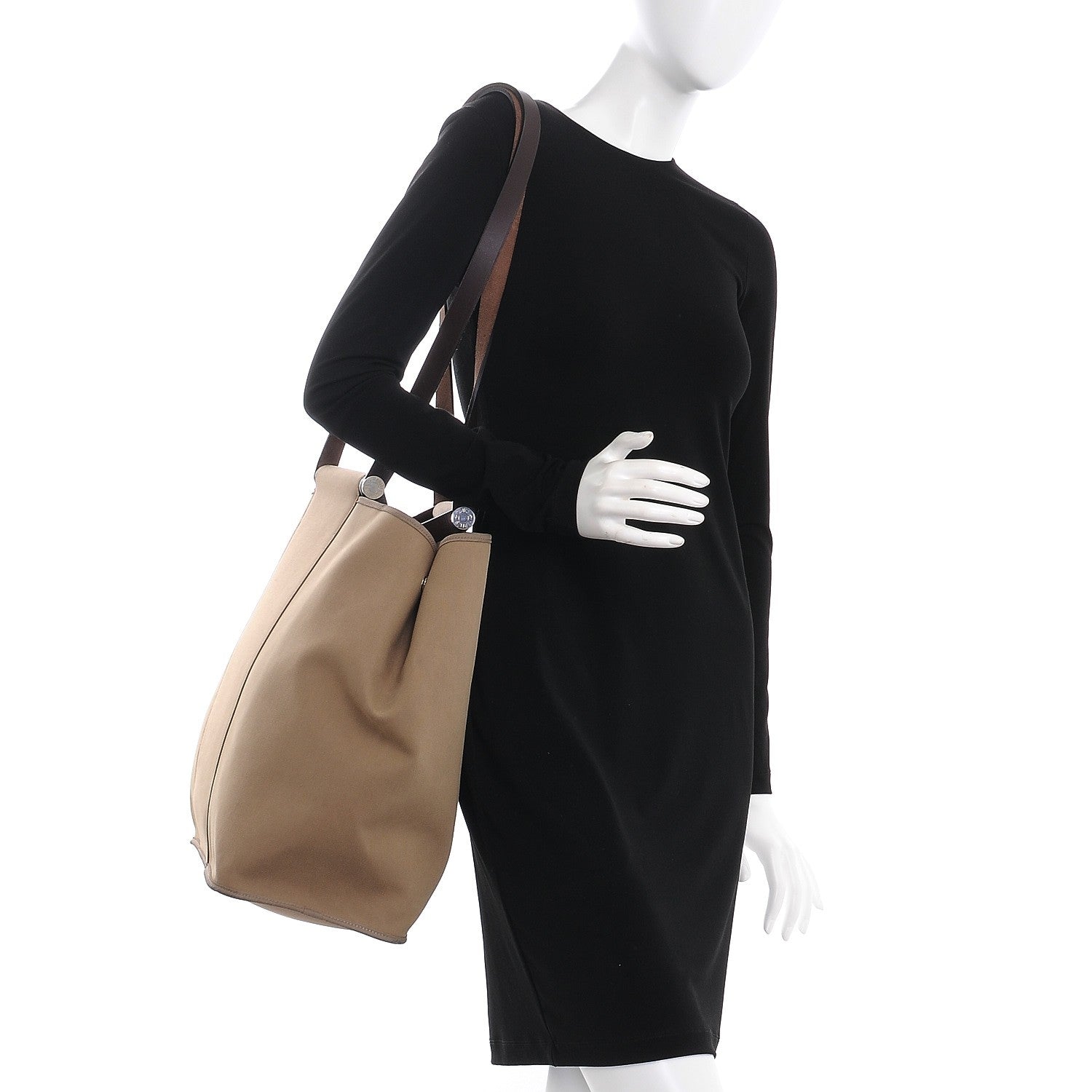 Hermes Toile Cabag Twist 42 GM Etoupe 2 of 9