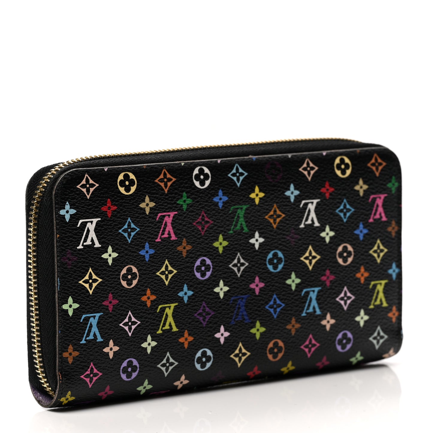 Monogram Multicolor Zippy Wallet Black Violet