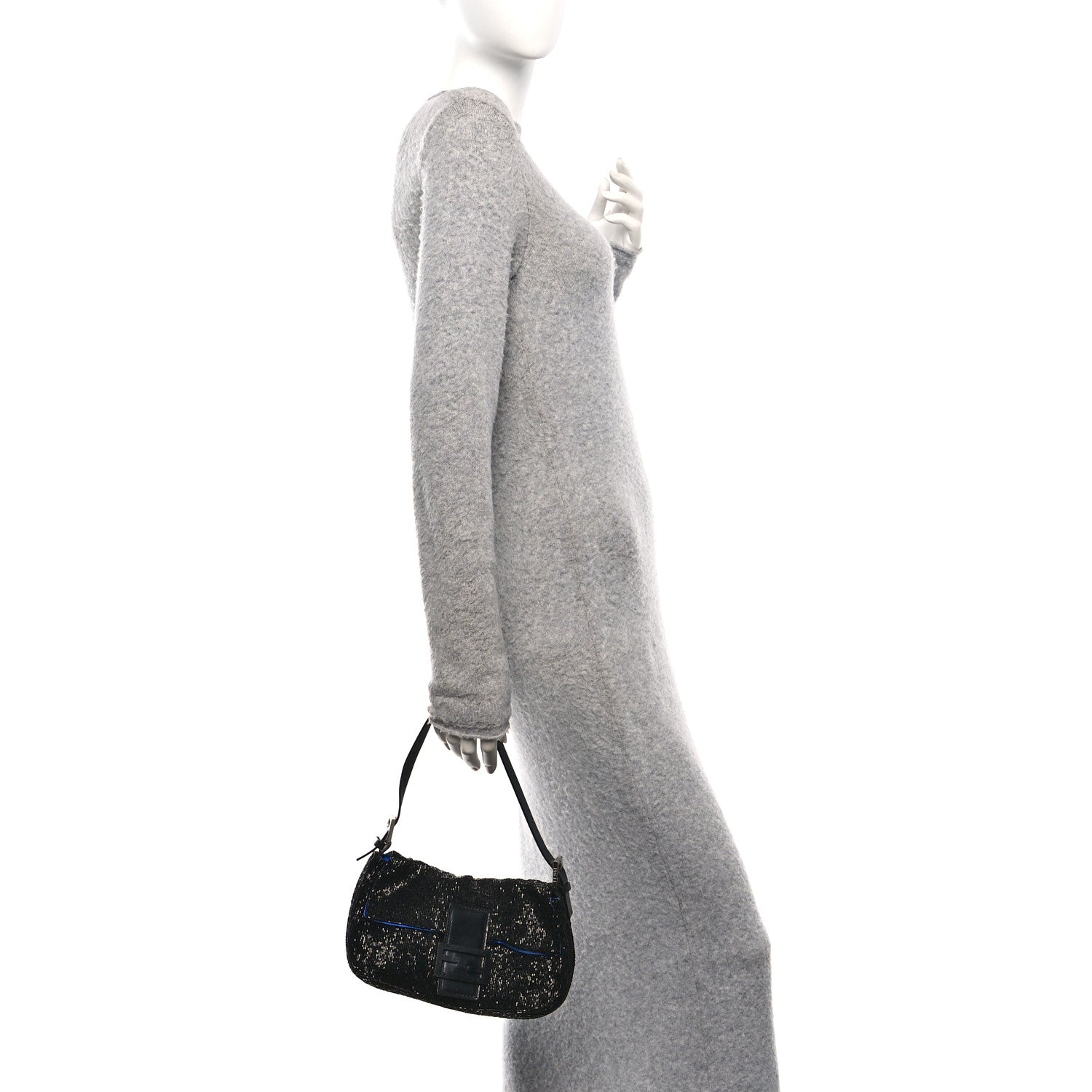 Fendi Beaded Baguette Black 2 of 10
