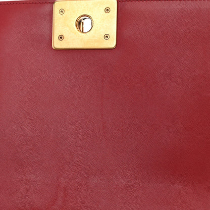 Chanel Lambskin Quilted Medium Boy Flap Dark Red 11 of 13