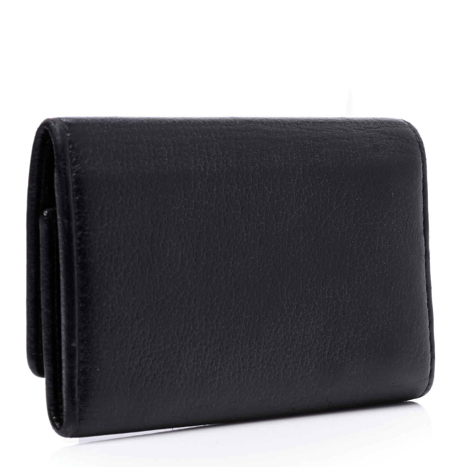 Chanel Goatskin Camellia Embossed 6 Key Holder Black 2 of 5