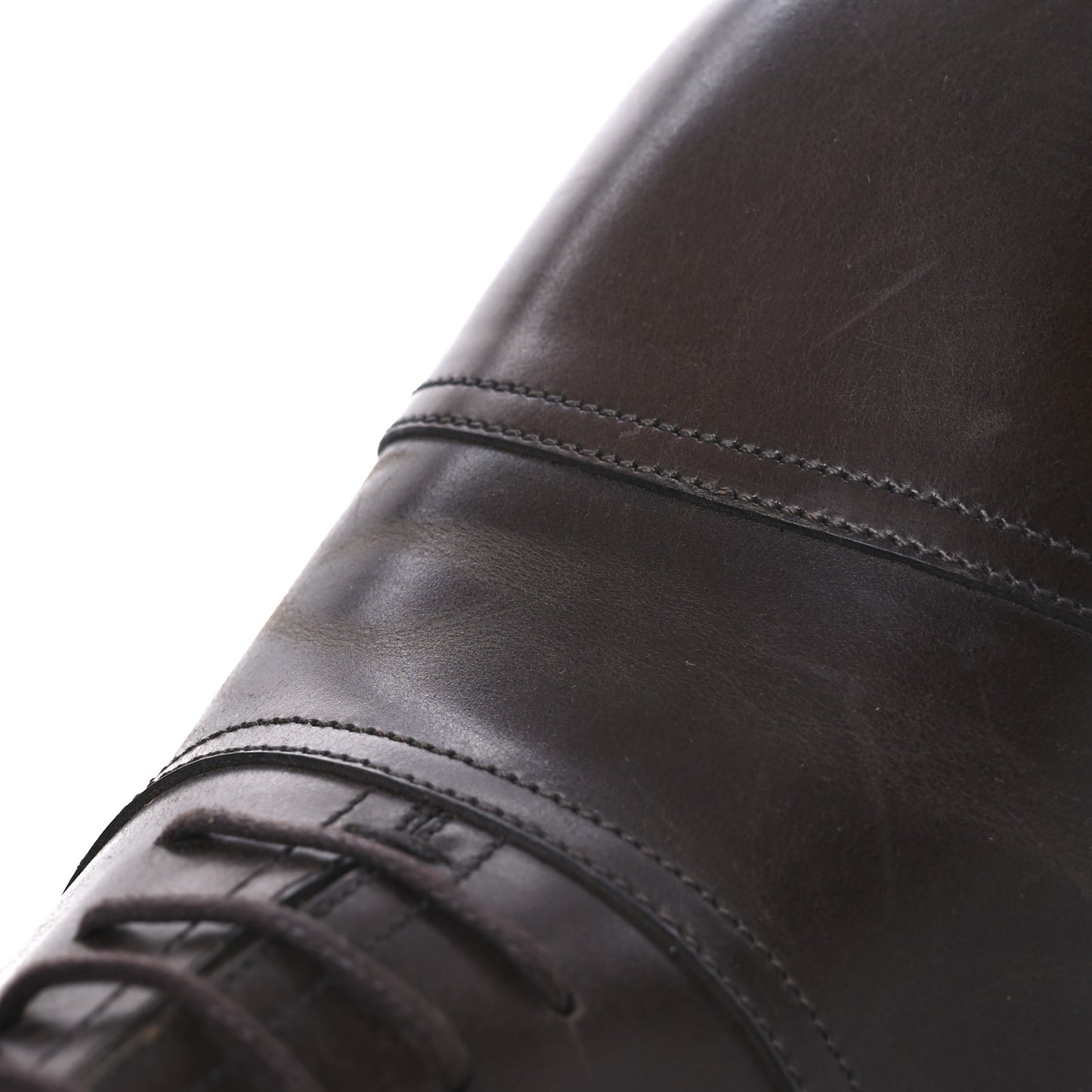 Calfskin Mens Captoe Oxford Loafers 9 Brown