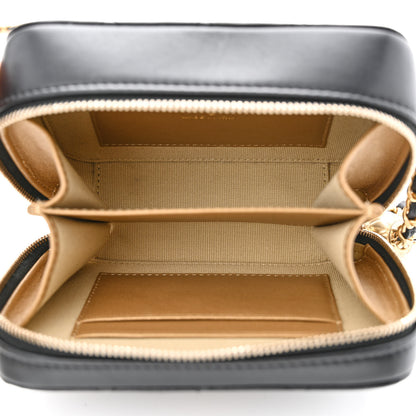 Chanel Lambskin Quilted CC Pearl Crush Camera Case Black 5 of 11